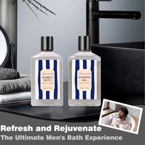 Cedar & Bergamot Spa Gift Set for Men - Self Care & Care Package