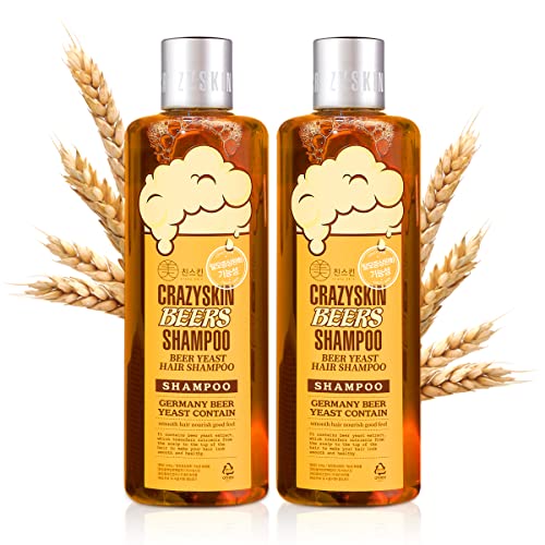 German Beer Yeast Hair Growth Shampoo - 10.15 Fl Oz Pack of 2, Biotin & Natural DHT Blockers, Sulfate-Free, All Hair Types