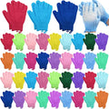 72 Pairs Exfoliating Shower Gloves Double Sided Body Scrub Gloves with Hanging Loop