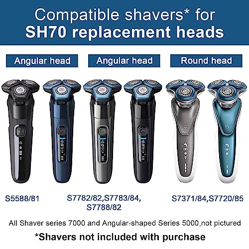 Replacement Heads for Philips Norelco Shaver Series 7000 & 5000 - SH71