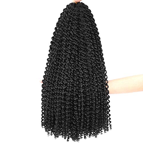 Alrence Passion Twist Hair 26 Inch Water Wave Crochet Hair - 1B# - Pack of 8