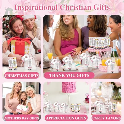 Christian Hand Cream Gift Set with Prayer Cards & Bible Verses for Women