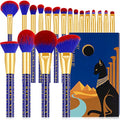 Docolor Makeup Brush Set 19 Pieces - Ancient Egyptian Luxe Design, Professional Quality
