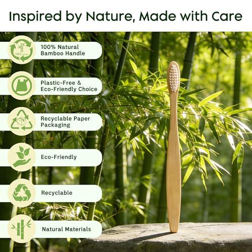 50 Pack Bamboo Toothbrushes with Toothpaste - Individually Wrapped, Soft Bristles, Guest-Ready