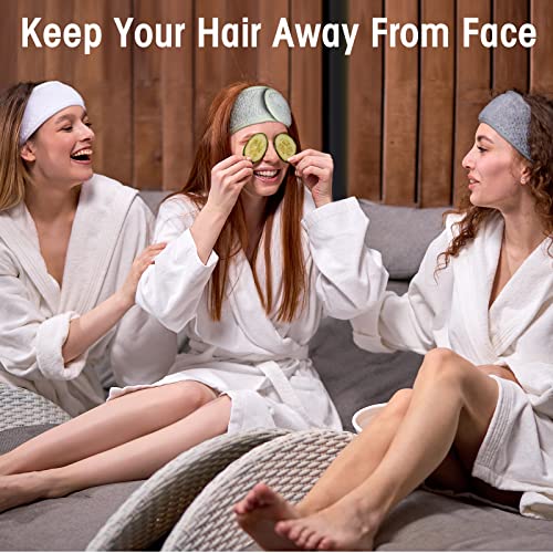 Multicolor Spa Headbands 25 Pack - Adjustable Hair Wrap for Face & Hair Care