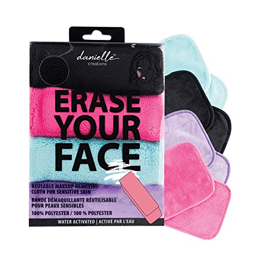 Danielle Enterprises Erase Your Face Super Gift Set, 4 Piece Set, Micellar Water Wipes, 1 count (Pack of 2)