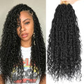 18 Inch Goddess Locs Crochet Hair - Boho Faux Locs 8 Packs 1B Variation