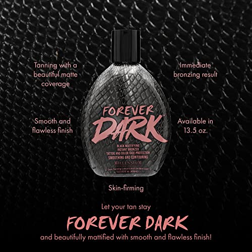 Millennium Tanning Forever Dark Black Matte Bronzer Lotion 13.5oz - Instant Deep Tan & Skin Blur