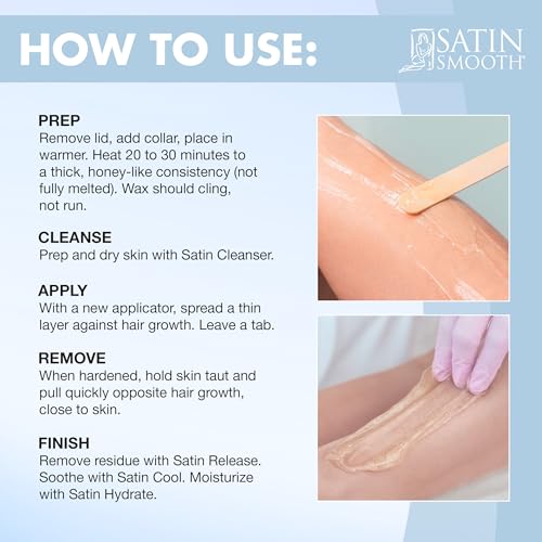 Satin Smooth Pure Clear Hard Wax Beads for Face & Body - 23oz (Pure Clear)