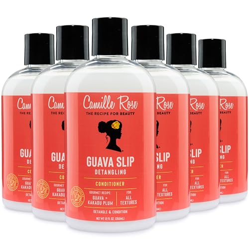 Camille Rose Guava Slip Detangling Conditioner 12oz Pack of 6 - Deep Moisture for Curly & Coily Hair