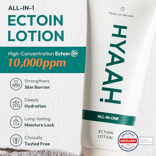HYAAH All-in-One Ectoin Face Moisturizer with Squalane & Ceramide - Hydrating Barrier Care, 3.38 fl oz