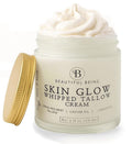 Beautiful Being Skin Glow Grass-Fed Whipped Beef Tallow Moisturizer Unscented 4oz (Face & Body) – Castor Oil Infused