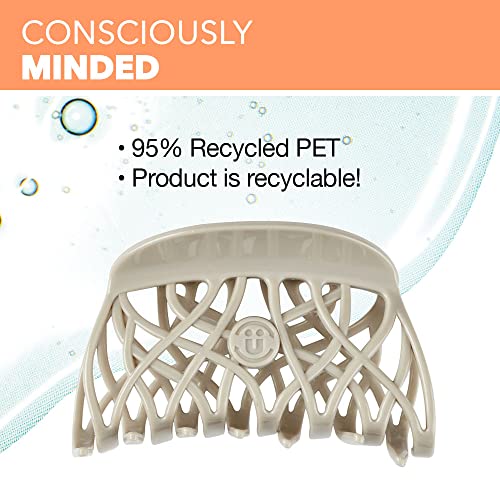 Scunci by Conair Large Hair Claw Clip, Clips For Thick Hair, Consciously Minded Eco-Friendly Clip in Blush Pink 1 Pack