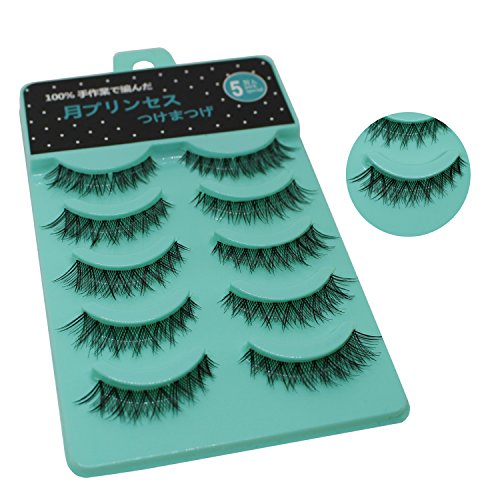 Scala 5 pairs/set 3D False Eyelashes Messy Cross Thick Natural Fake Eye Lashes Professional Makeup Tips Short False Eye Lashes (L-12)