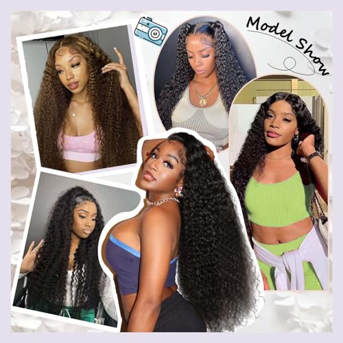 Deep Wave Human Hair Bundles 32 Inch - Wet & Wavy Brazilian Virgin Hair - Single Bundle