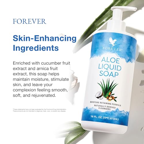 8 Fl Oz Aloe Liquid Soap - Gentle Cleansing Moisturizer with Jojoba & Argan Oil - Vegan & Gluten-Free