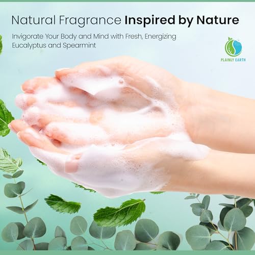 Eucalyptus Spearmint Hand Soap Refill 64 oz - Gentle Foaming Liquid, Antibacterial & Moisturizing, Safe for Skin - Variation of THIS listing