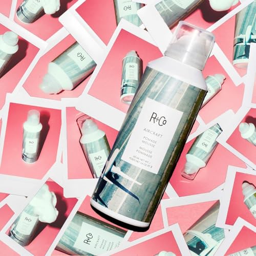 R+Co Aircraft Pomade Mousse | Lightweight Mousse for Texture, Volume & Definition | Anti-Frizz Hair Styling Foam for Tousled, Lived-In Looks | Vegan, Cruelty-Free & Paraben-Free