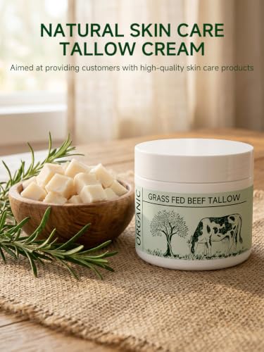 Organic Grass-Fed Beef Tallow Face Moisturizer 1.7oz Pack of 4 - Deep Hydration