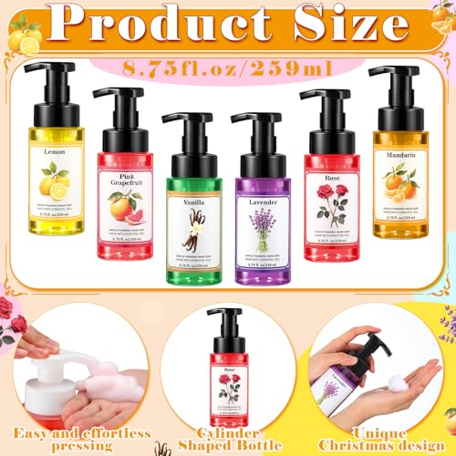 6 Pack Foaming Hand Soap with Pump - Fresh Scent, 8.75 Fl Oz Each - Holiday Set