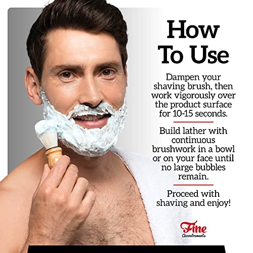 Mr. Fine 21C Shaving Soap for Men, Thick Lather, No Artificial Colors, 5oz - Clubhouse Edition