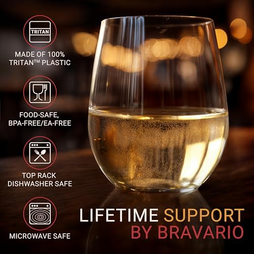 16 oz Unbreakable Plastic Wine Glasses Set of 12 - Shatterproof Tritan Drinkware