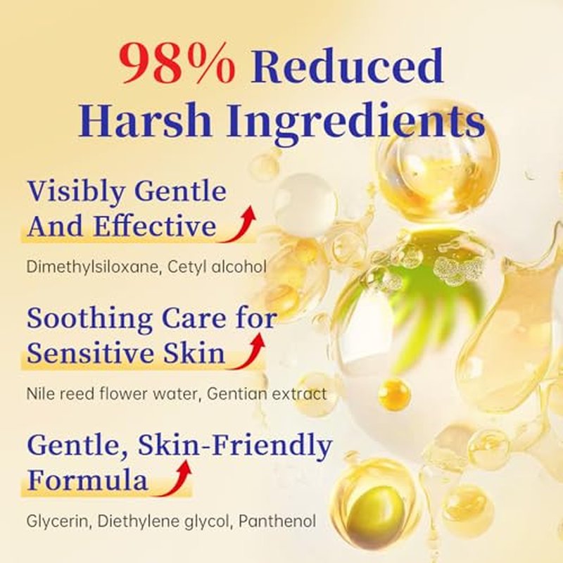 Facial Hair Removal For Women, Painless & Gentle Hair Removal Cream | Chin | Upper Lip | Cheeks for Sensitive Skin (5 Min, 7 Days) - 1.69Fl Oz