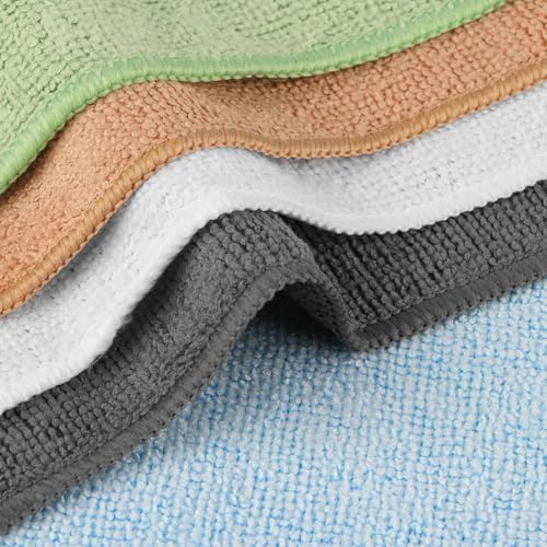 Multicolor Microfiber Washcloths Bulk 100 Pack 12x12 Inches Face Towels