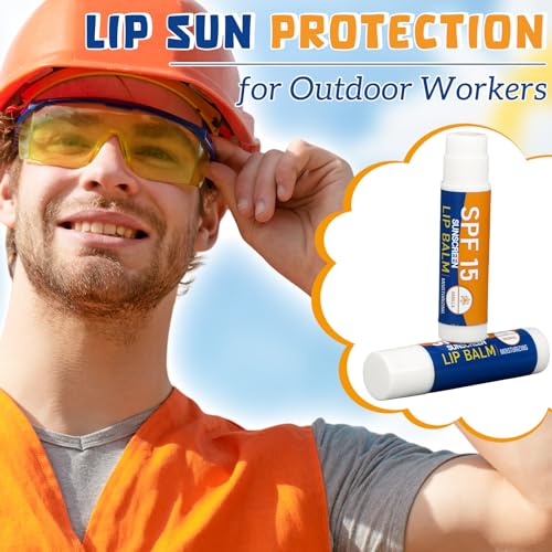 Dimsile SPF 15 Lip Balm Sticks Bulk Pack of 50, Sunscreen Lip Care with Flavors