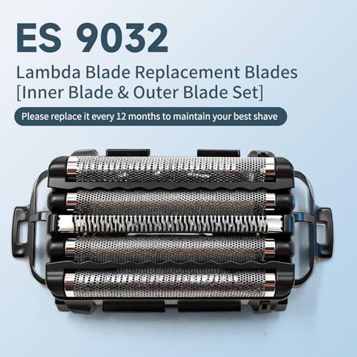 Men's Shaver Replacement Outer Foil+Inner 5-Blades for es 9032 es 9173 es9170 LM51 LV74 LV54 Electric Shaver Head Cutter Blade Set Accessories es-LV97, es-LV67, es-LV95, es-LV65