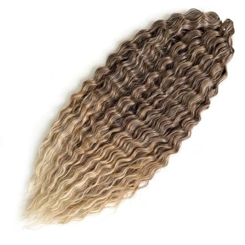 Ocean Wave Crochet Hair Extensions 22 Inch Loose Wave Braiding Hair - T10/42 - 3 Packs