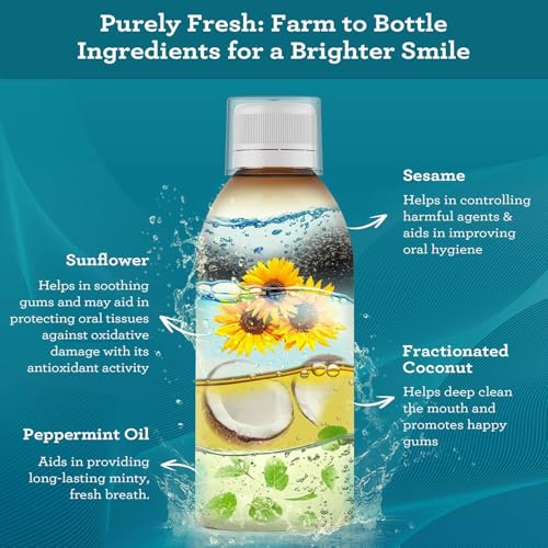 Oil Pulling Mouthwash with Coconut & Essential Oils - Natural Oral Care