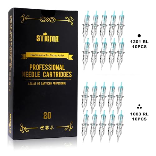 STIGMA White Wireless Rotary Tattoo Gun Kit with 20 Needles & 7 Ink Colors