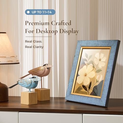 Euwazram Gold 30x30 Textured Antique Picture Frame with Inner Trim - Vintage Style