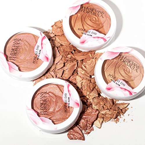 Physicians Formula Ros? All Day Set & Glow Highlighter Face Makeup Powder Brightening Rose, Dermatologist Approved
