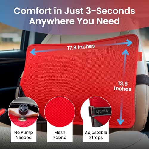 Back Vitalizer Lumbar Support Pillow for Office Chair & Car - Black