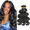 Body Wave Human Hair Bundles - 18 20 22 Inch Natural Black Brazilian Remy Weave