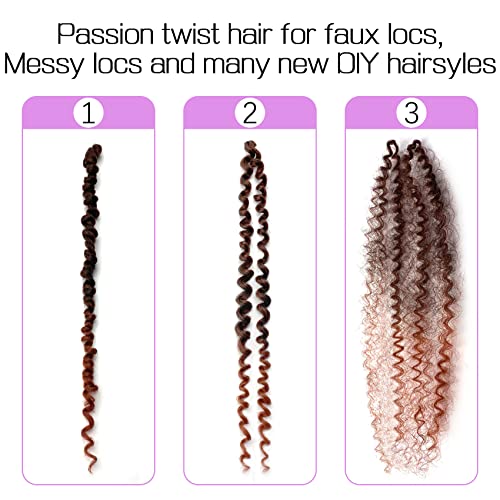 Passion Twist Crochet Hair 14 Inch 9 Packs - Pre-Looped Synthetic Braid for Black Women