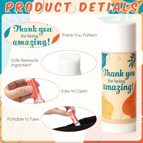 Retro 28 Pcs Employee Appreciation Lip Balm Set - Bulk Gifts with Uplifting Messages