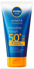 NIVEA Sun Invisible Finish Protect & Hydrate Lotion - Face & Body, Water-Resistant, Fast Absorbing, 150ml
