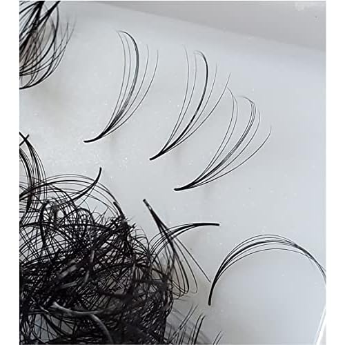 HYBRID 5D PREMADE (HAND MADE) FAN LASHES (500 FANS/TRAY) FOR EYELASH EXTENSION, D CURL, 0.07 THICKNESS, LENGTH FROM 9MM-15MM (HYBRID-D12mm5D)