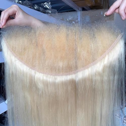 CYSDRH Honey Blonde 13x4 Lace Front Human Hair Frontal 12 Inch Pre Plucked
