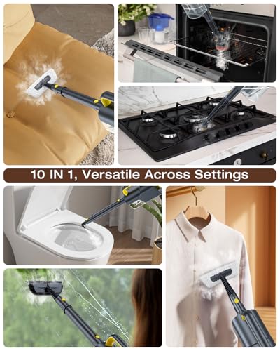 LABIGO Gray 10-in-1 Multi-Surface Steam Mop & Handheld Cleaner