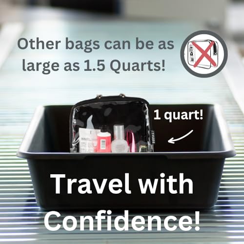 TSA Approved Clear Toiletry Bag Set of Three Colors. Breeze Through Security, Access Items Fast and Organize Travel items by Color