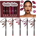 Italia Deluxe Top 5 Lip Kit with Matte Lipsticks & UltraFine Lipliners - Baddie Babes Variation