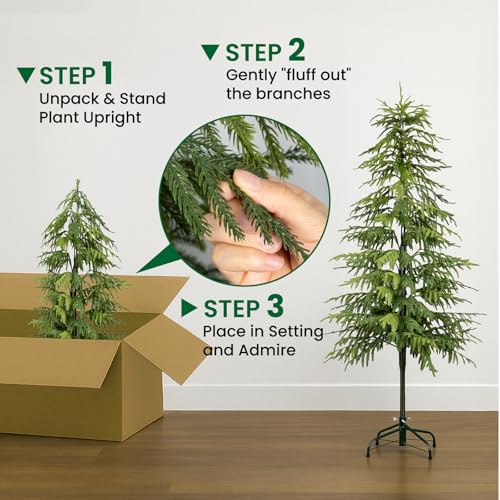 5FT Artificial Norfolk Pine Tree Indoor Outdoor Faux Evergreen Holiday Decor