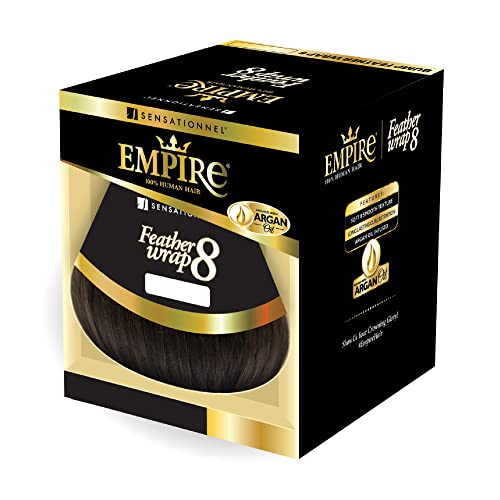 Human Hair Weave Feather Wrap Extensions - 8 Inch OffBlack 1B - Sensationnel Empire