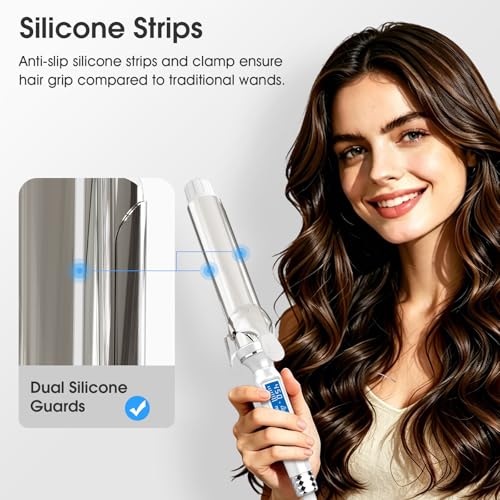 Large Curling Iron 1.75 Inch Barrel for Long Hair – Ceramic Coating & Adjustable Heat