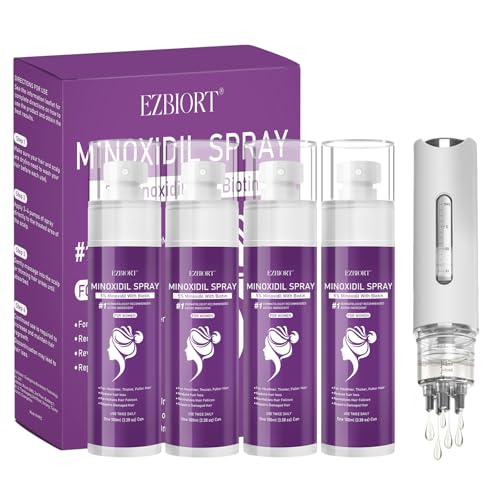 5% Minoxidil Spray for Women with Biotin, 13oz—Regrowth Solution for Thicker Hair