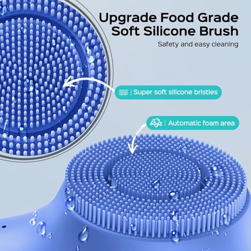 Coslus FBS03 Blue Face Cleansing Brush 2-in-1 Vibration & Rotation